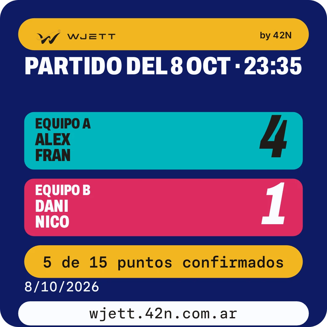 Resumen del partido del 8 de octubre: 5 puntos confirmados, 4 para A y 1 para B.